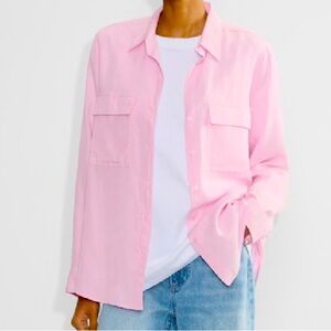 -🥂The Group Babaton Pink L/S Button Shirt #TSX0-2022-21- Small As Is